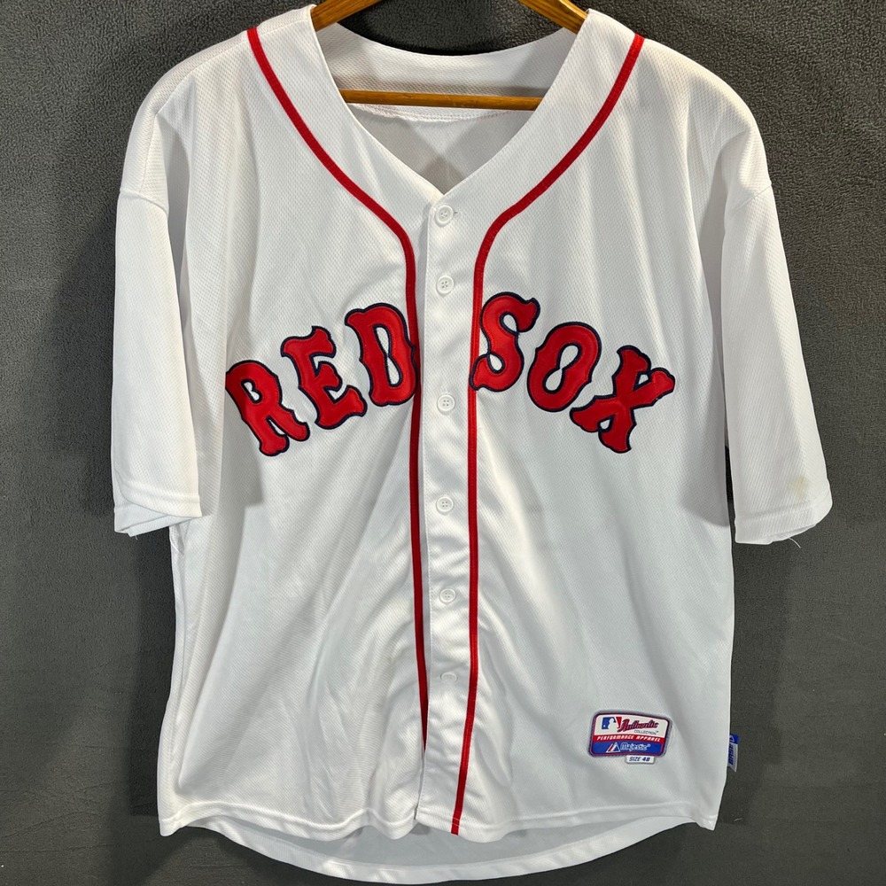 Majestic Boston Red Sox David Ortiz 34 Jersey Mens 48 White Authentic Collection